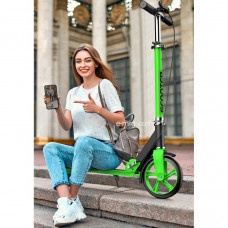 Самокат двухколесный c ручным тормозом до 100 кг Scooter зеленый (арт. smk5) Самокат двухколесный c ручным тормозом до 100 кг Scooter зеленый (арт. smk5)