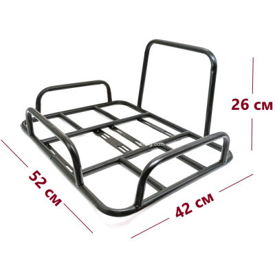 Стальной багажник для электровелосипеда 52×42×26 см (bagage4)