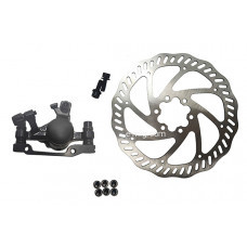 Комплект дискового тормоза RUSH (RADIUS) (машинка+диск 160 mm+болты) 160/180mm (Круглая колодка)  индивид.пакет (арт. 3122613-24)