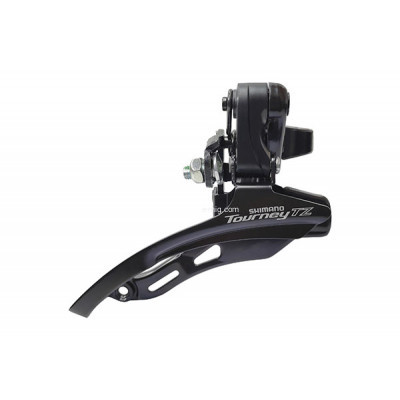 Переключатель передний SHIMANO (ШИМАНО) Tourney FD-TZ500, верхняя тяга, хомут 31.8, максимальная звезда 42Т (арт. AFDTZ500DSTM6) арт. AFDTZ500DSTM6