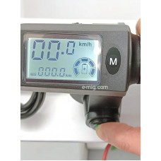Ручка газа для электровелосипеда с LCD дисплеем с кнопкой круиз контроля 36-48-60-72V, 6 проводов (арт. RG/черн.М/6) Ручка газа для электровелосипеда с LCD дисплеем с кнопкой круиз контроля 36-48-60-72V, 6 проводов (арт. RG/черн.М/6)