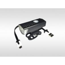 Фара велосипедная передняя алюминиевая, встроенный аккумулятор  + USB (УПШ) зарядка, (арт. 3265240)