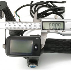 Ручка газа для электровелосипеда с LCD дисплеем M 36-72V и замком зажигания с ключом (арт. RG36M/8)