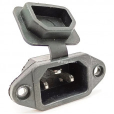 Сетевой разъем IEC 320 C14 3 PIN с крышкой