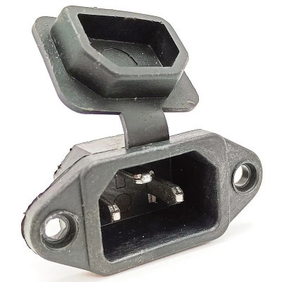 Сетевой разъем IEC 320 C14 3 PIN с крышкой арт. IEC 320
