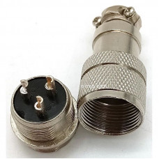 Разъем авиационная розетка GX16 3Pin (арт. GX16 3Pin)