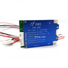Плата защиты литиевой батареи li-ion 36V BMS 10S-20A с балансиром напряжения (арт. 10S20A) Плата защиты литиевой батареи li-ion 36V BMS 10S-20A с балансиром напряжения (арт. 10S20A)