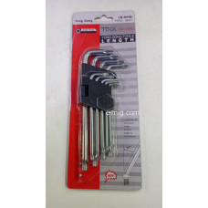 Набор ключей TORX Г-образные (арт. lb-041m)
