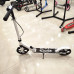 Самокат двухколесный c ручным тормозом до 100 кг Scooter белый с амортизатором арт. smk33