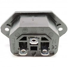 Сетевой разъем мама IEC 320 C14 3 PIN 250V (3 шт.) (арт. IEC-М-3)
