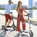 Самокат двухколесный c ручным тормозом до 100 кг Scooter белый арт. smk4
